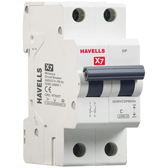 Автоматический выключатель 2P 4,5kA C Havells - фото 12901