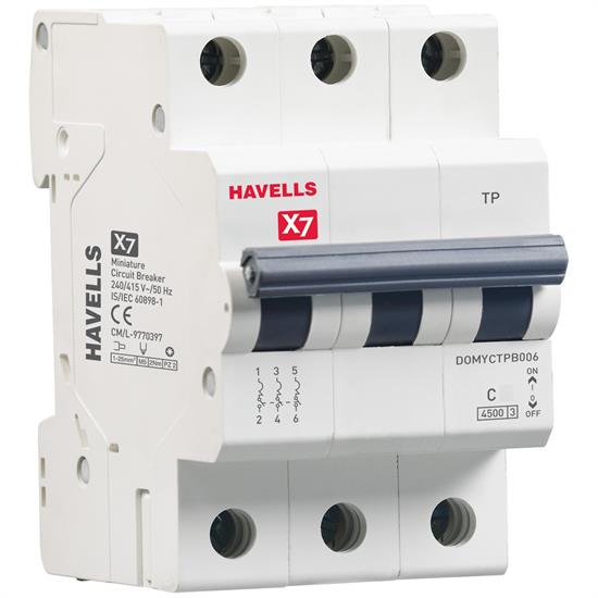 Автоматический выключатель 3P 4,5kA C Havells - фото 12902