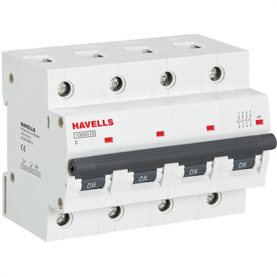 Автоматический выключатель 4P 10kA C 6M Havells - фото 12912