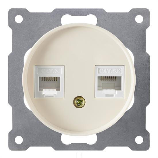 Розетка телефонная/компьютерная RJ-11/RJ-45 - фото 8953