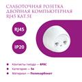 Розетка двойная компьютерная RJ45 кат.5e  Rotondo - фото 12484