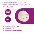 Розетка двойная компьютерная RJ45 кат.5e  Rotondo - фото 12488