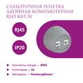 Розетка двойная компьютерная RJ45 кат.5e  Rotondo - фото 12494