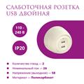 Розетка USB двойная  Rotondo, с подсветкой - фото 12504